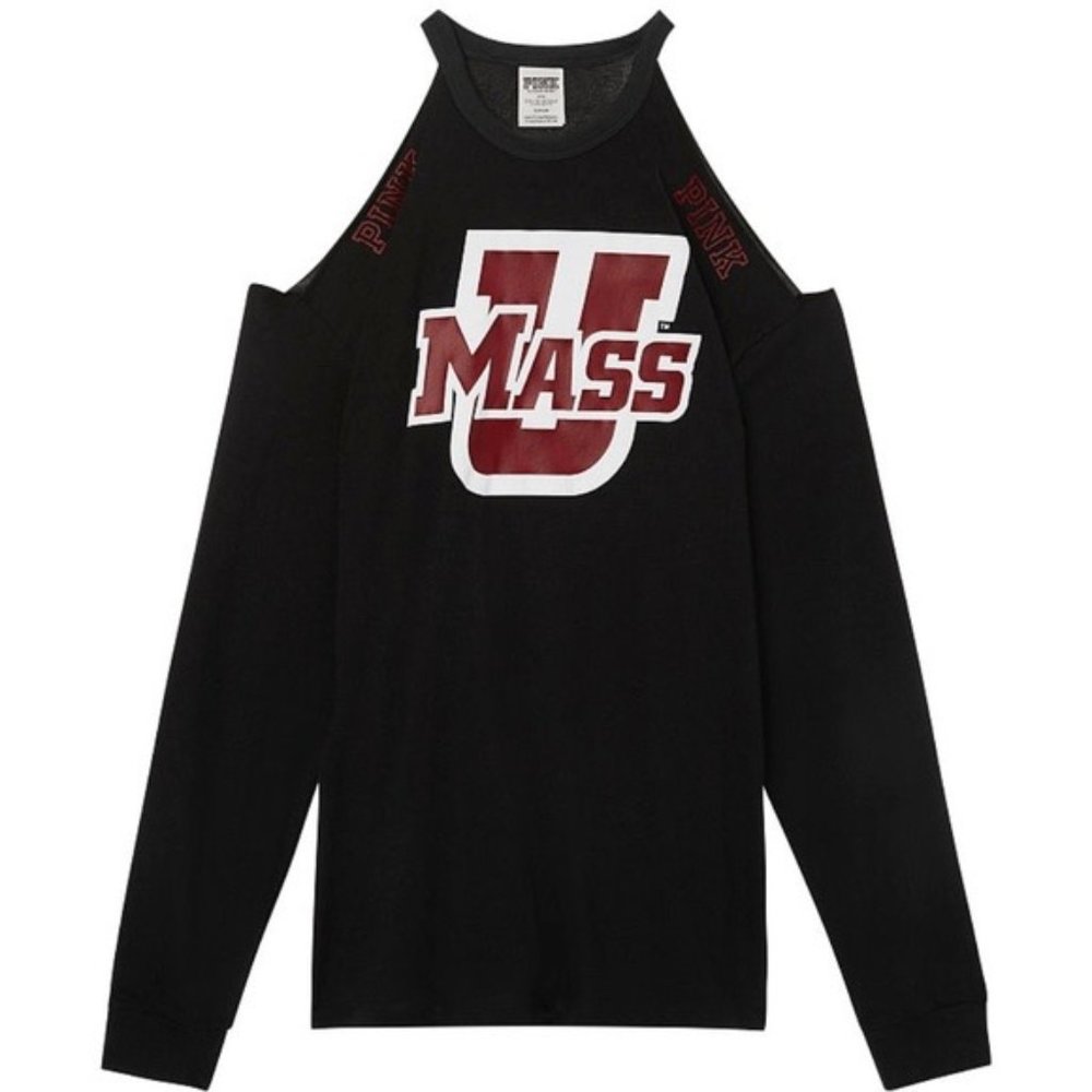VS Pink UMass Cold Shoulder Long Sleeve